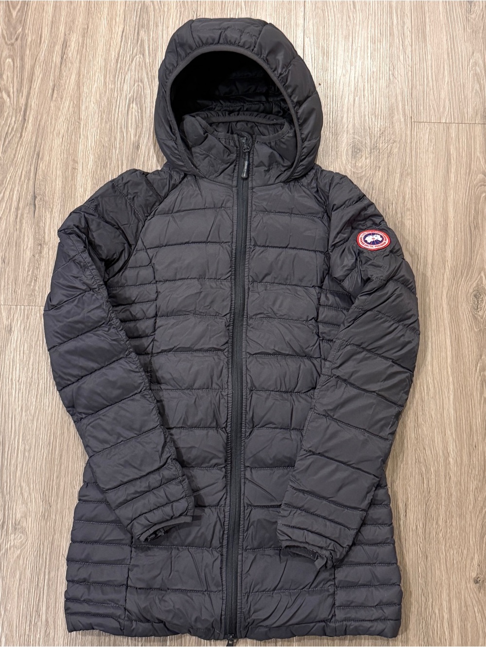 Canada Goose Black Quilted Hooded Lightweight Puffer